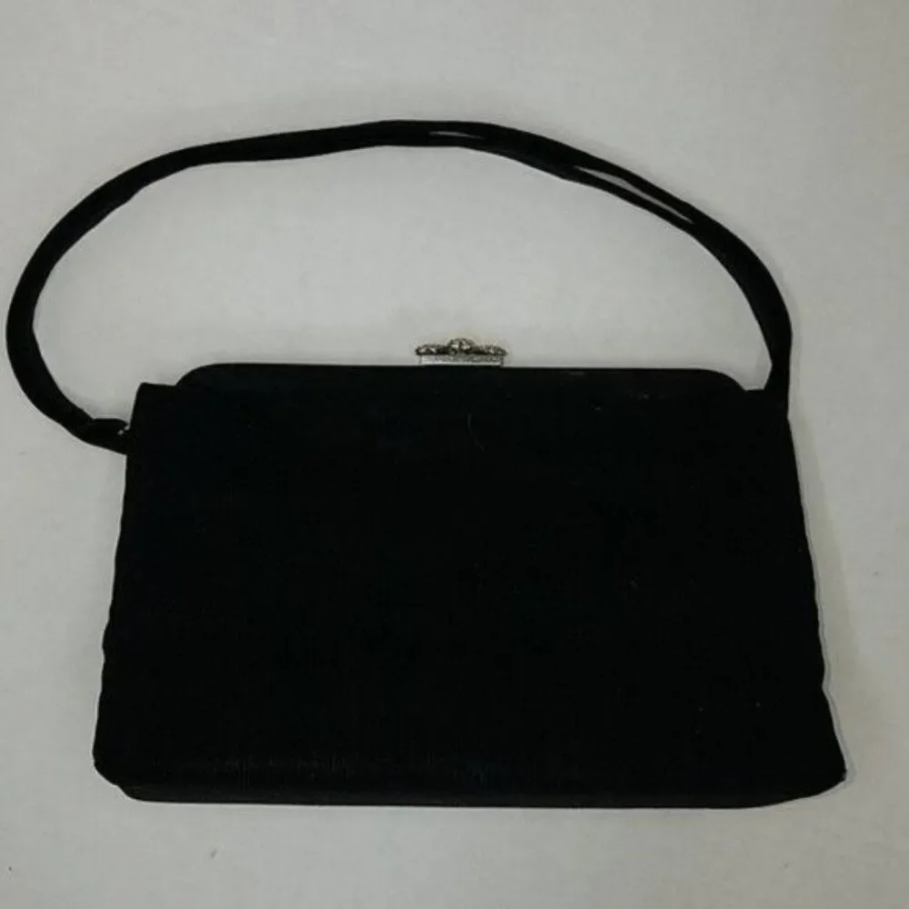 Garay Clutch Bag Framed Black Evening Cocktail Handbag Women's Woman's Vintage